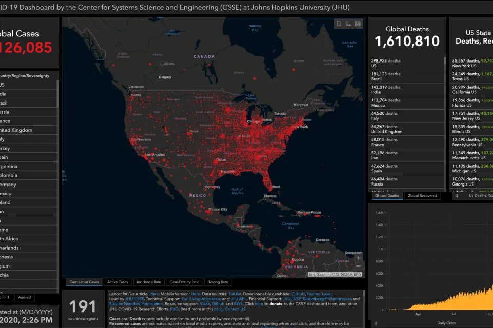 Mapping Coronavirus Infections